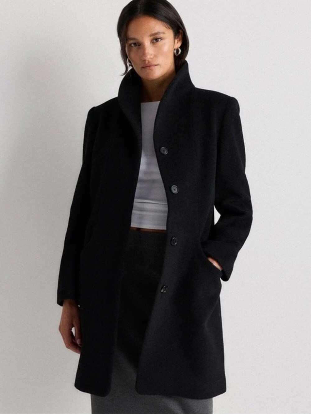 QUINCE COCOON CASHMERE WOOL SHAWL COAT